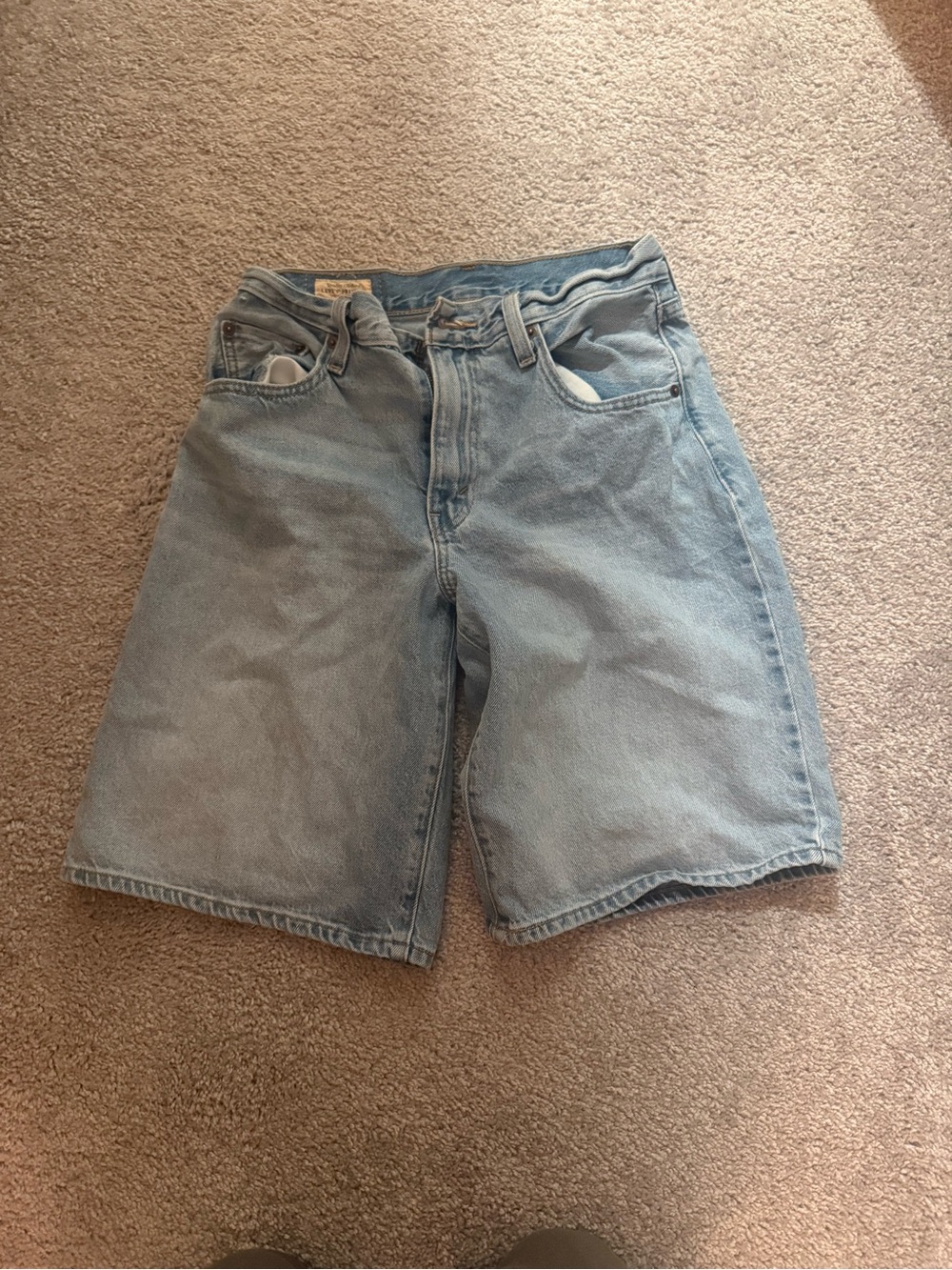 Levis Baggy Dad Light Wash Denim Shorts